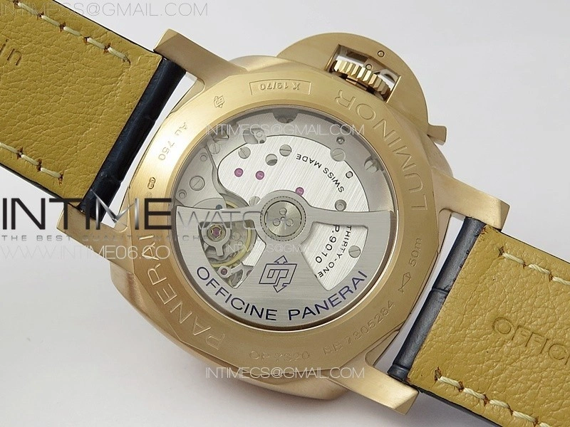 Pre Order PAM1114 RG VSF 1:1 Best Edition Blue Dial on Blue Leather Strap P.9010 Super Clone